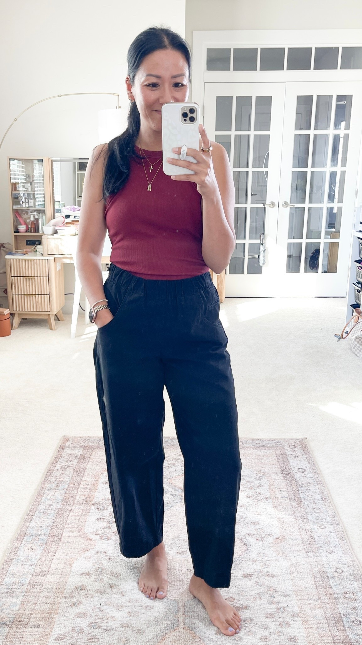 Size small tank
Size XS pants

Target mid-rise barrel leg pants
Izzie pant dupes


#LTKSeasonal #LTKFindsUnder50 #LTKSaleAlert