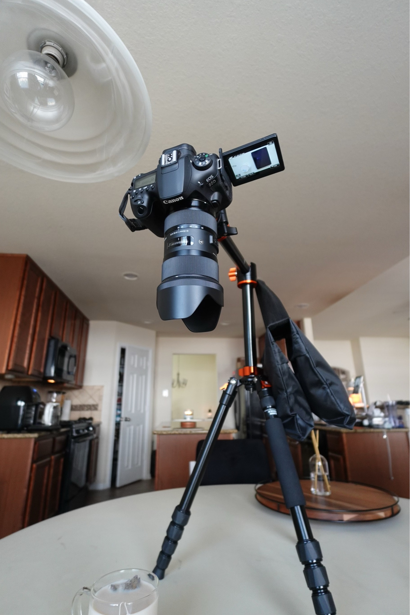 I wanted to start filming more food content to show what I eat in a day on my keto diet. I tried the other day and had to hold my camera up the entire time due to the weight, not anymore! These sands bags came in handy!

Pictured is a Canon 90D with Sigma 18-35mm Lens 