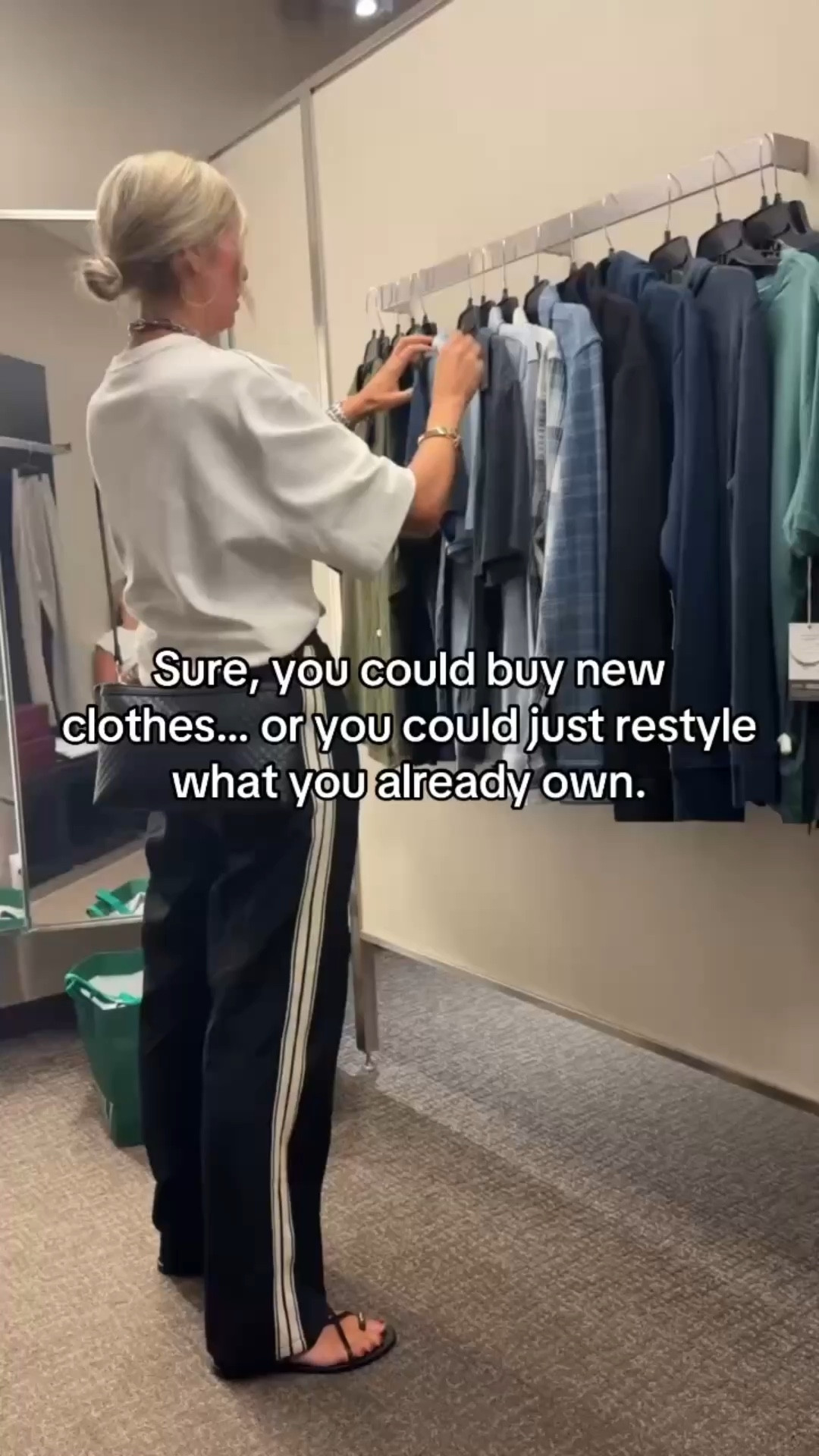 Buying something new feels like the easy fix — but it doesn’t solve the real problem if your wardrobe doesn’t work together. 

Styling is what actually changes your outfits. 

Here’s how to start restyling what you already have: 
• build outfits around different starting points (not always the same piece) 
• mix casual + elevated items for contrast 
• rotate accessories to create different looks 
• create 2–3 new outfits from one item before buying anything new 

The goal isn’t more clothes — it’s more options from what you already own. 

✨ Save this before your next shopping trip.