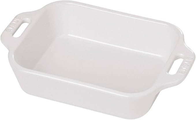 STAUB Ceramics Rectangular Baking Dish, 10.5x7.5-inch, White | Amazon (US)
