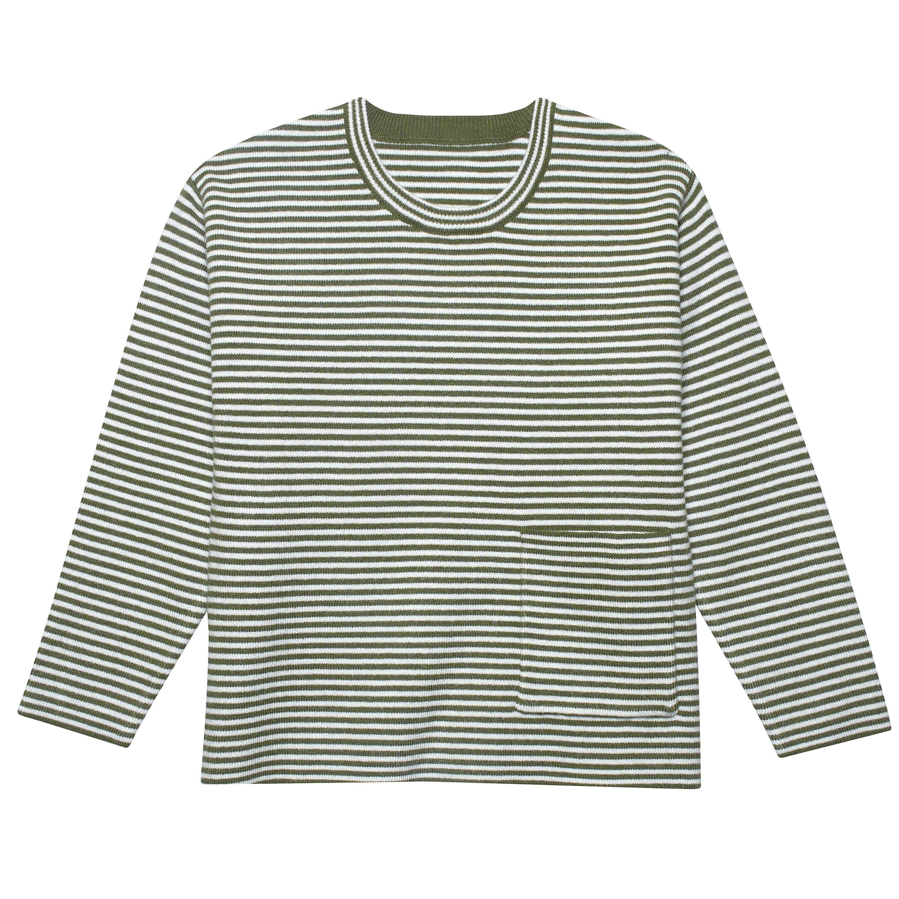 Infant & Toddler Boys Green Striped Sweater with Pocket | Gerber Childrenswear