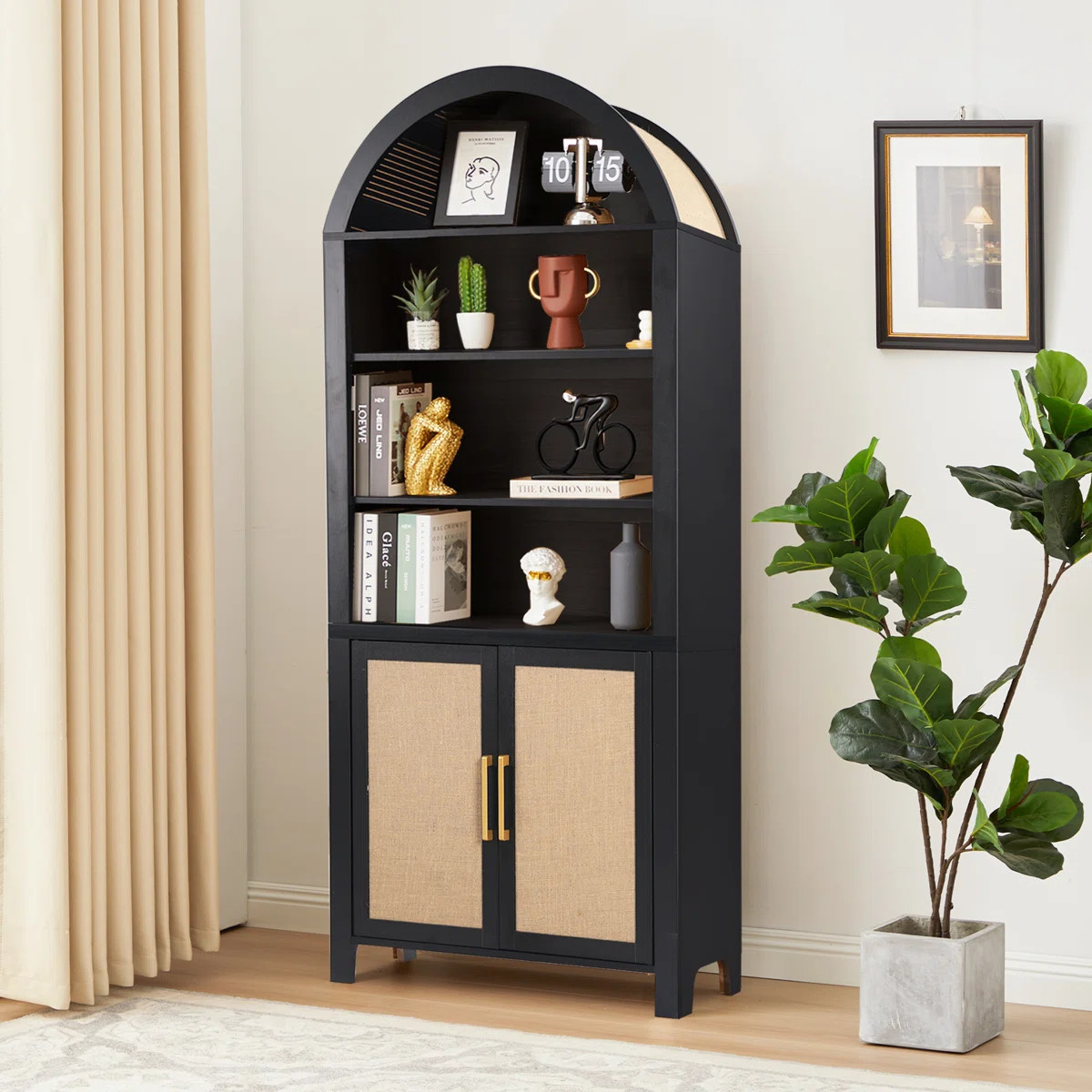 Bay Isle Home™ Ater 70.9" Arched Storage Bookcase & Reviews | Wayfair | Wayfair North America