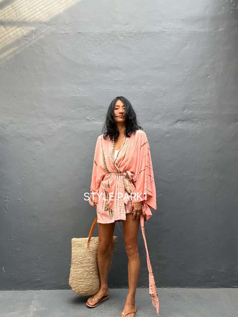 Lkp173/new, Short Kimono, Robe,summer,unisex Kimono,beach Cover Up - Etsy | Etsy (US)