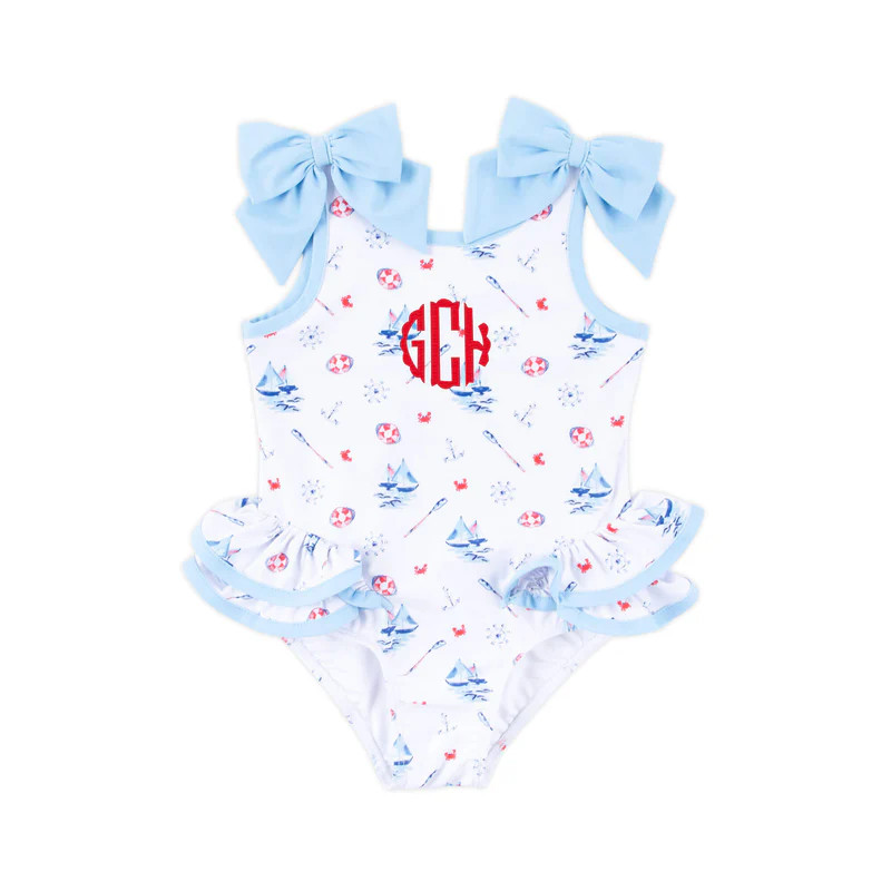 Nautical One Piece Swimsuit | Classic Whimsy
