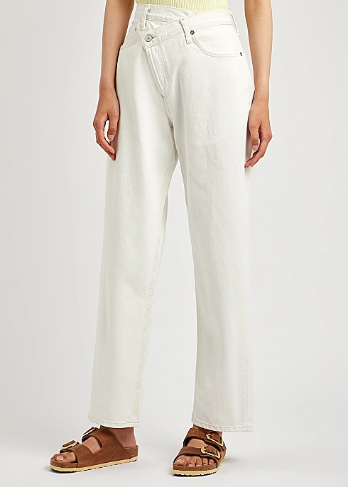 Criss Cross white straight-leg jeans | Harvey Nichols (Global)