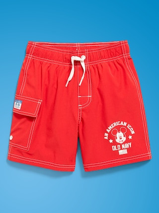 Old Navy x Disney Mickey Mouse Cargo Swim Trunks for Boys | Old Navy (US)