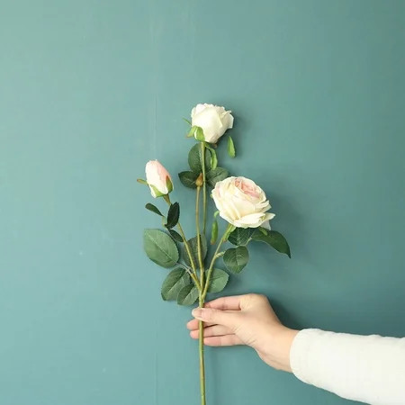 Gobestart Artificial Fake Roses Flannel Flower Bridal Bouquet Wedding Party Home Decor | Walmart (US)