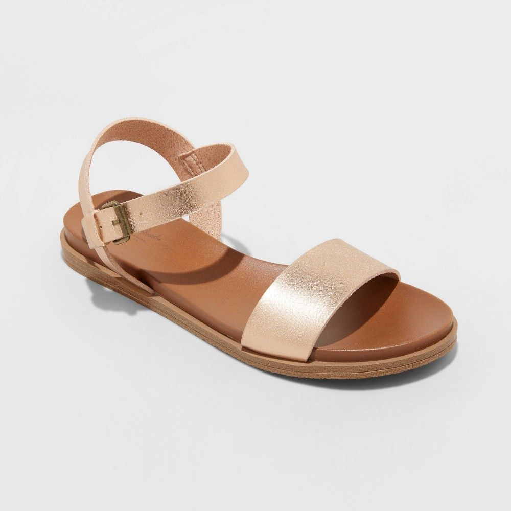Women's Nyla Ankle Strap Sandals - Universal Thread Rose Gold 9.5 | Target