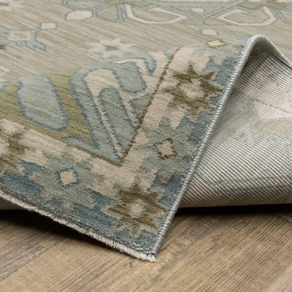 Meadow Bohemian Old World Inspired Grey/ Blue Area Rug - Bed Bath & Beyond - 42741750 | Bed Bath & Beyond