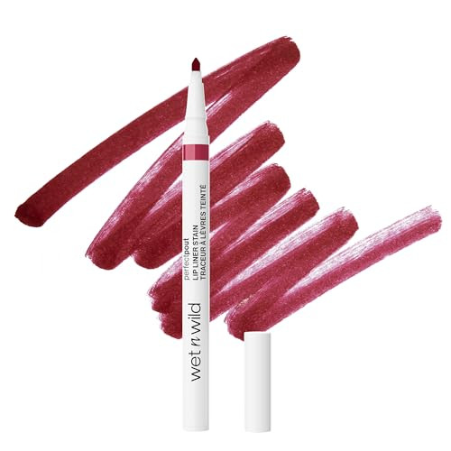 wet n wild Perfect Pout Lip Liner Stain, Long-Lasting Transfer-Proof Formula with Blade-Like Applicator for Precision & Full Lip Coverage, Vegan & Cruelty-Free - Spilled Wine | Amazon (US)