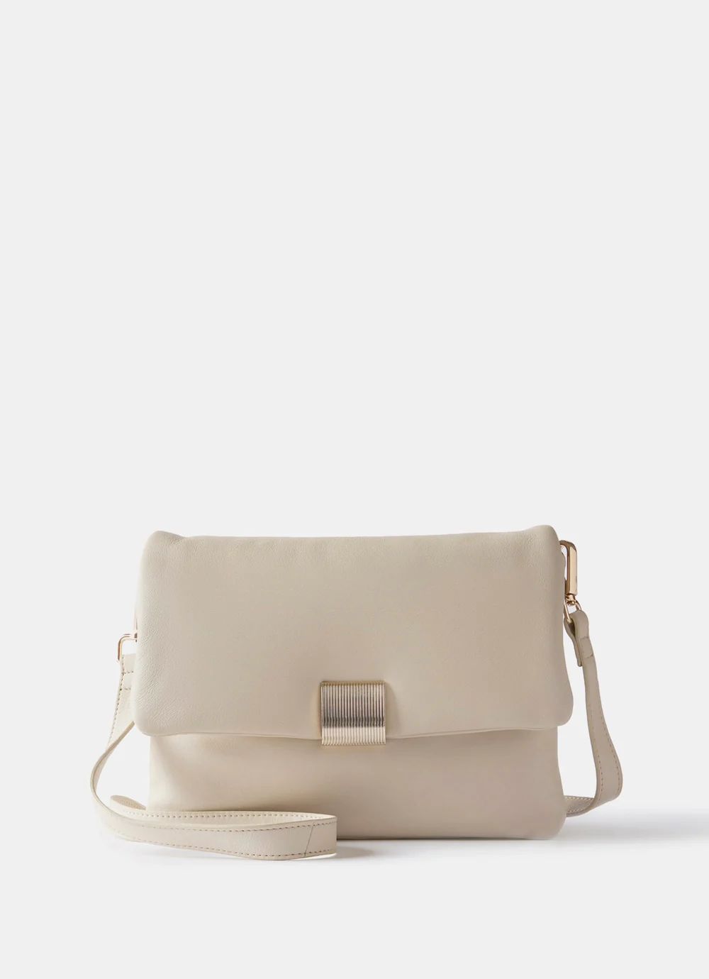 Cream Leather Crossbody Bag | Mint Velvet