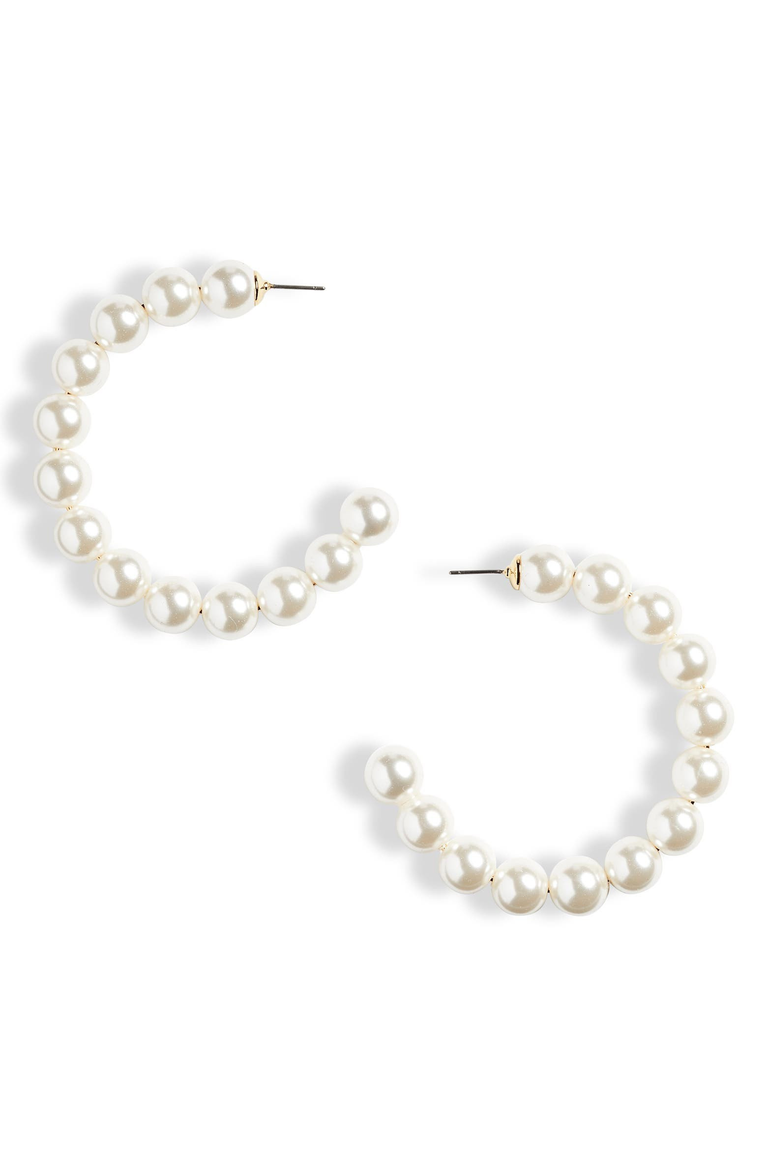 Lele Sadoughi Stardust Imitation Pearl Hoop Earrings | Nordstrom | Nordstrom