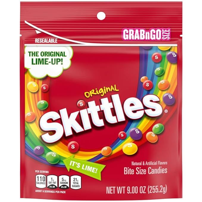 SKITTLES Original Chewy Candy Grab N Go, 9 oz Bag | Amazon (US)