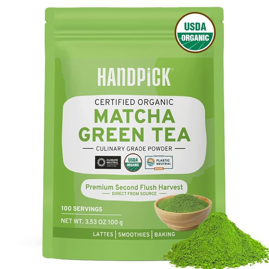 HANDPICK Japanese Organic Matcha Green Tea Powder (100 Servings) - Authentic Premium Second Flush... | Amazon (US)