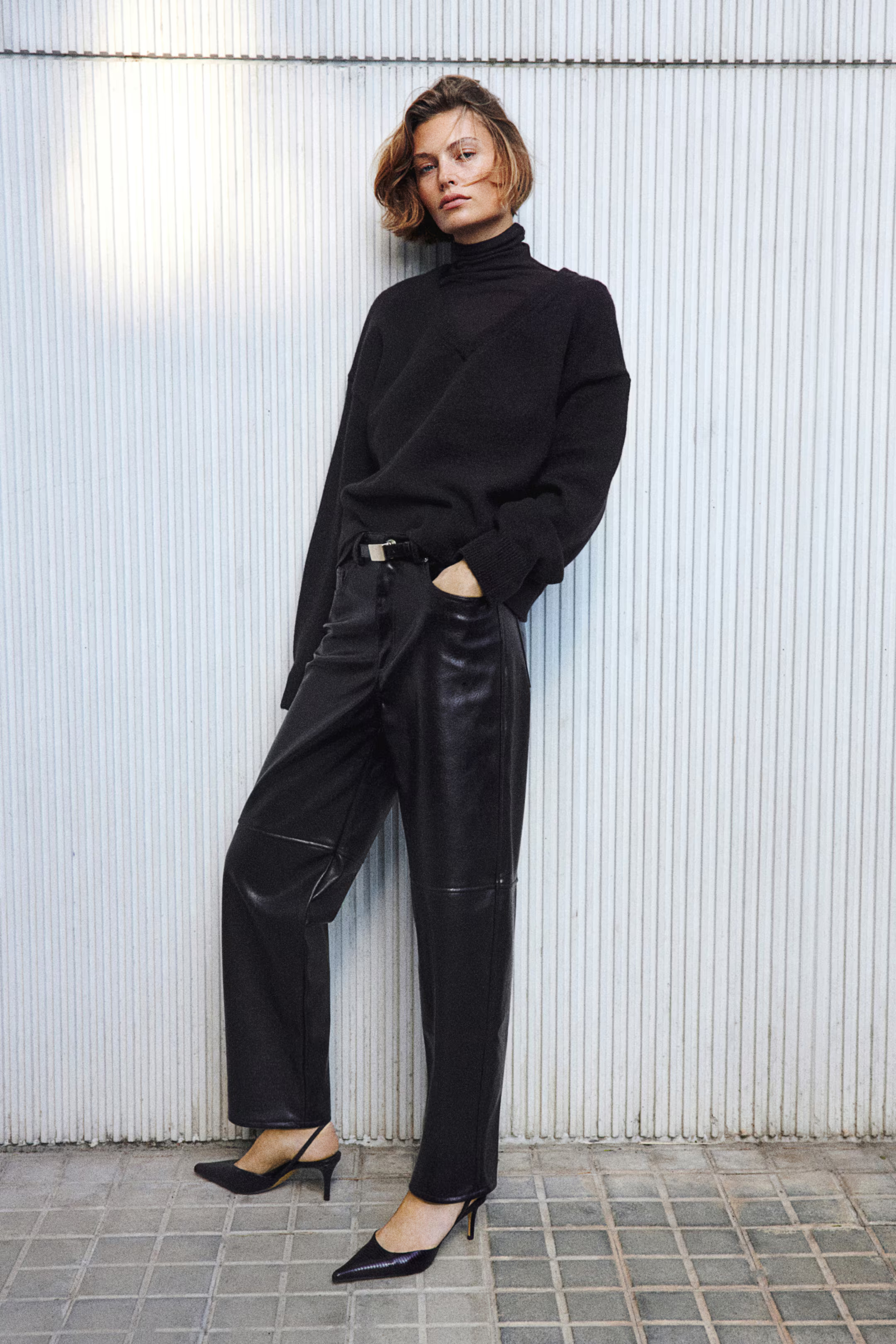 Coated Pants - Dark brown - Ladies | H&M US | H&M (US + CA)