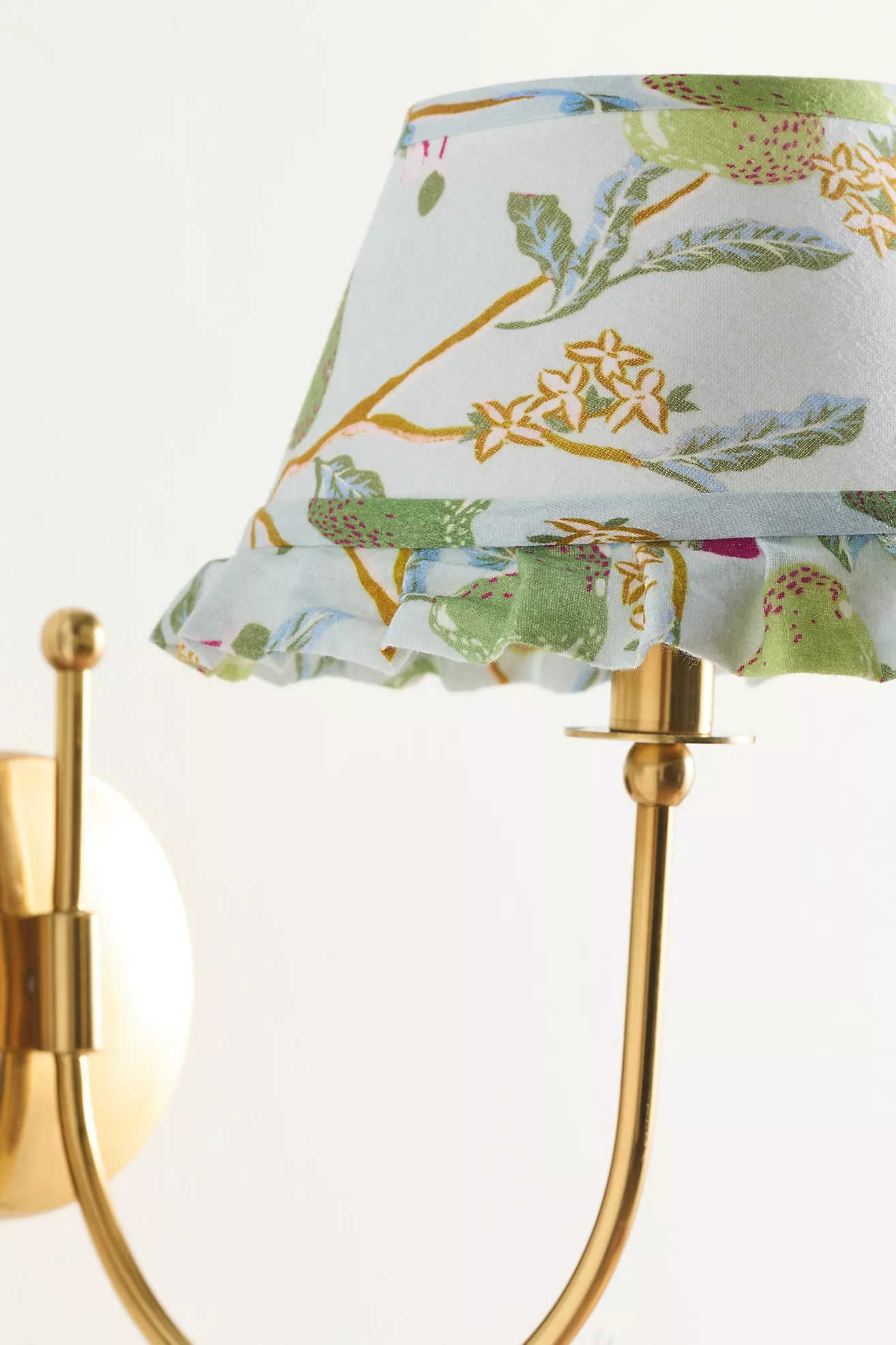 Lee Brass Ruffle Printed Shade Sconce Wall Light | Anthropologie (US)