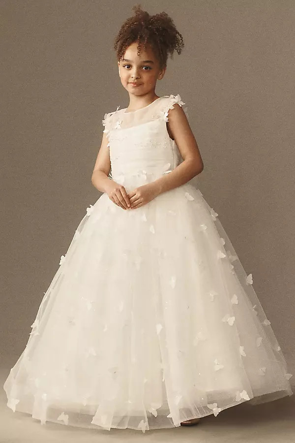 Butterfly Appliqué Flower Girl Dress | Anthropologie (US)