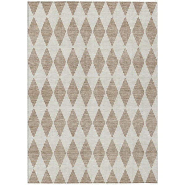 Loreen Flatweave Washable Geometric Indoor / Outdoor Rug | Wayfair North America
