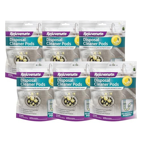 Rejuvenate Disposal Cleaner, 6 Pods, Lemon Scented Disposal And Pipe Cleaner Pods With Bio-Enzymatic Formula Help Break Down Leftover Food Waste And Remove Odors For A Clean, Fresh Disposal, 6 Pack | Amazon (US)