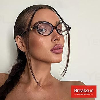 Fashion Oval Glasses for Women Men Retro Round Tortoise Frame Blue Light Glasses Nerd Eyeglasses | Amazon (US)