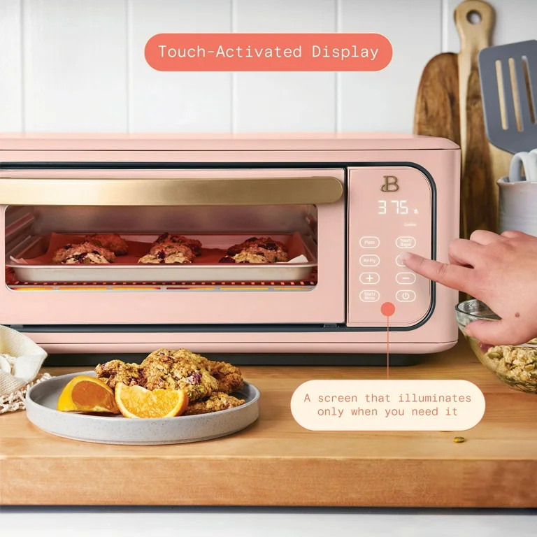 Beautiful Infrared Air Fry Toaster Oven, 9-Slice, 1800 W, Rose by Drew Barrymore | Walmart (US)