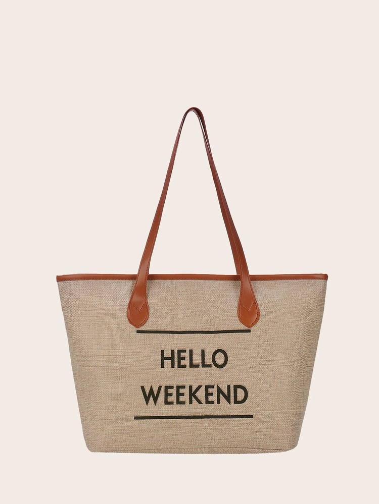 Letter Graphic Tote Bag | SHEIN
