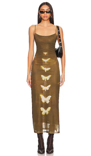 Jocelyn Butterfly Maxi Dress in Brown | Revolve Clothing (Global)