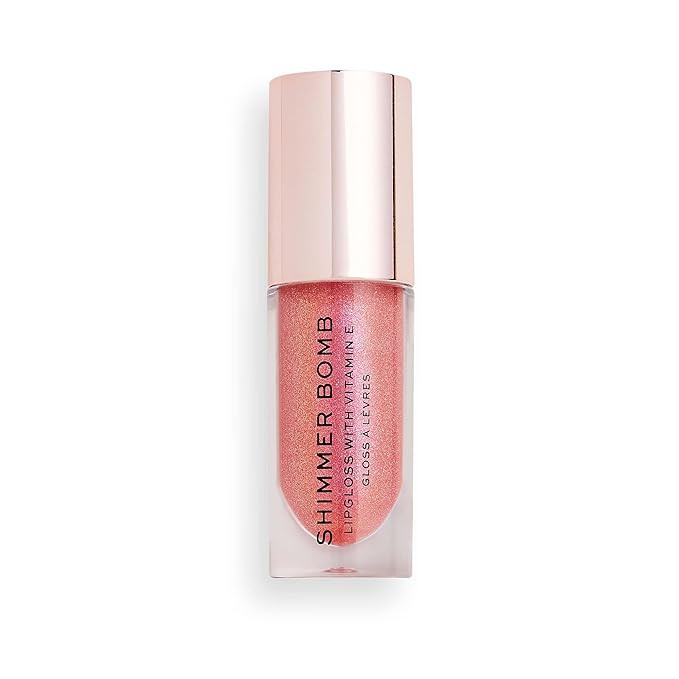 Revolution Shimmer Bomb Lip Gloss, Lip Tint Infused With Vitamin E, Shimmery Finish, Comes In 6 C... | Amazon (US)