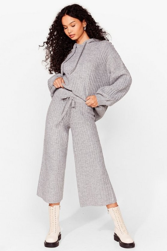 Get Knit Done Ribbed High-Waisted Culottes | NastyGal (US & CA)