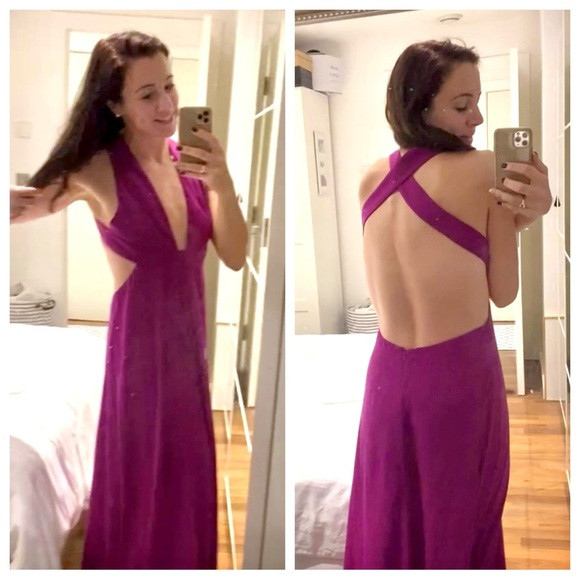 Jill Jill Stuart Fuchsia Open Back Maxi Dress – Size 8 – Formal / Wedding Guest | Poshmark