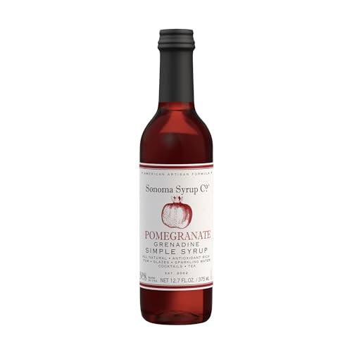 Sonoma Syrup Co Pomegranate Grenadine Simple Syrup, 12.7 oz for Cocktails, Tea, and Baking | Amazon (US)