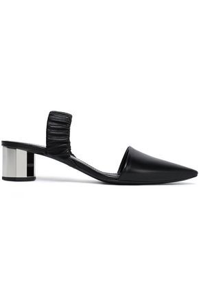 Two-tone leather slingback mules | The Outnet Global