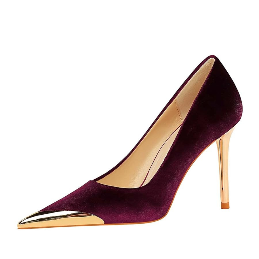 JOEupin Women's Basic High Heel Pumps Pointed Toe Stiletto Shoes for Office Party Wedding Dress | Amazon (US)