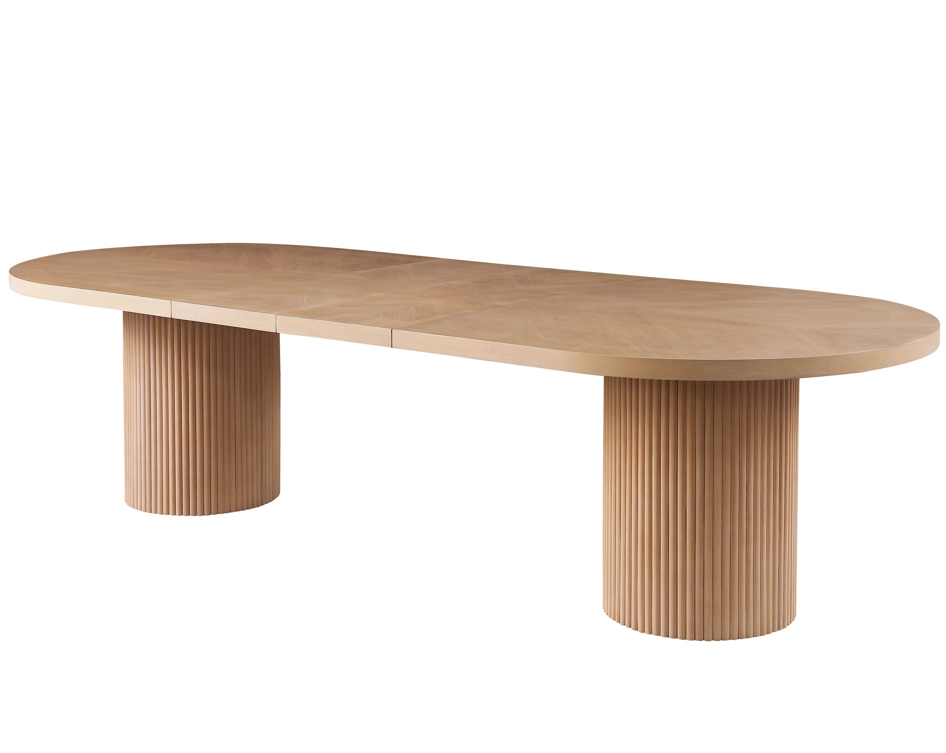 Orlina Extendable Oak Oval Solid Wood Top Dining Table | Wayfair North America