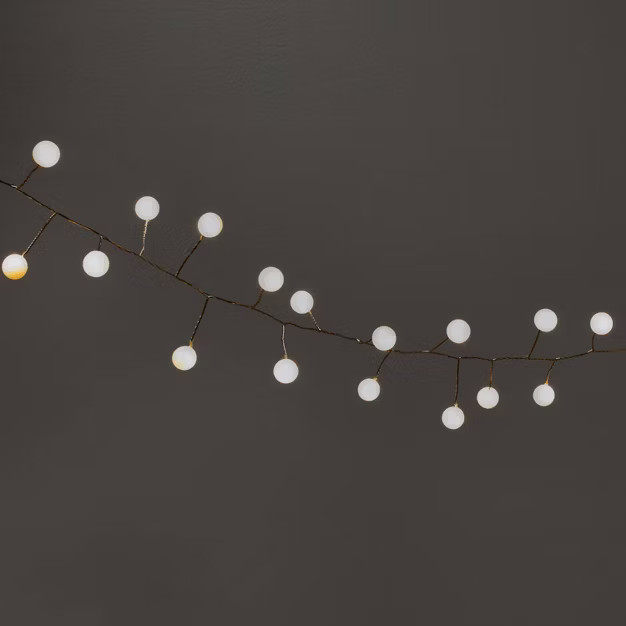 6' 90ct LED Dewdrop Globe Fairy String Lights Warm White with Silver Wire - Wondershop™ | Target