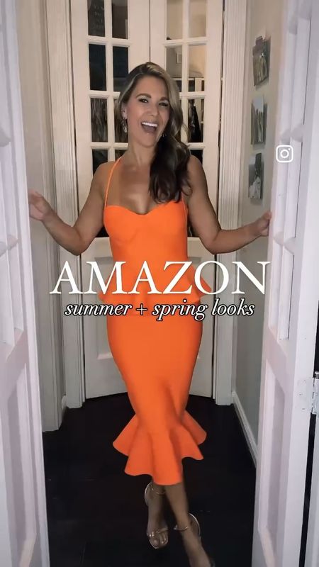 The prettiest orange Amazon finds! All run tts except I sized down 1 size in the last dress for a more fitted look 

#LTKSeasonal #LTKstyletip #LTKfindsunder100