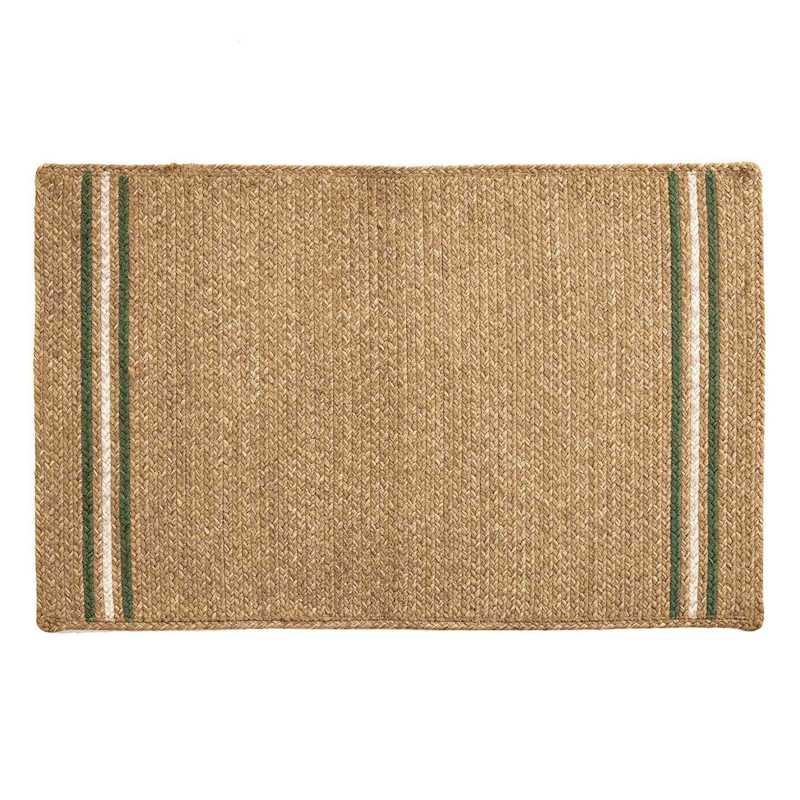 Green Striped Woven Accent Rug, 24x36 | At Home