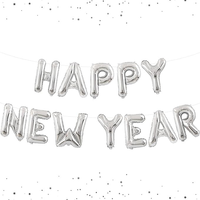 KatchOn, Silver Happy New Years Balloons - 16 Inch | New Year Eve Balloons for Happy New Years De... | Amazon (US)