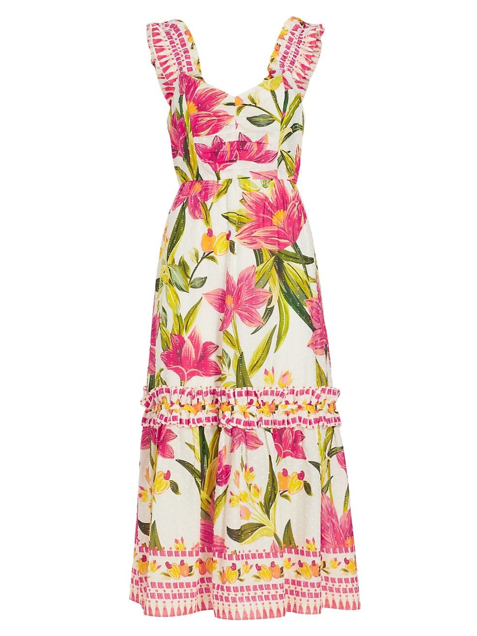 Cashew Garden Midi-Dress | Saks Fifth Avenue