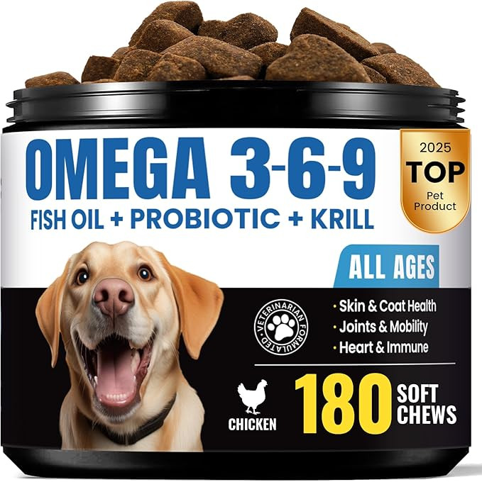 Fish Oil for Dogs – Dog Fish Oil Supplement with Salmon Oil from 8 Deep-Sea Fish, Rich in DHA &... | Amazon (US)
