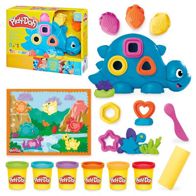 Play-Doh Starters Shapes & Colors Dino Playset -17pc | Target