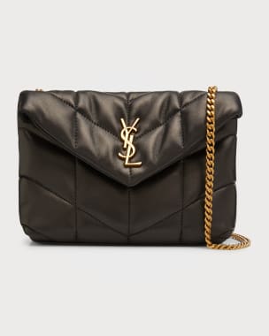 Saint Laurent LouLou Toy YSL Puffer Quilted Lambskin Crossbody Bag | Neiman Marcus
