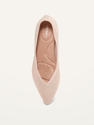 Textured-Knit Pointy-Toe Ballet Flats for Women | Old Navy (US)