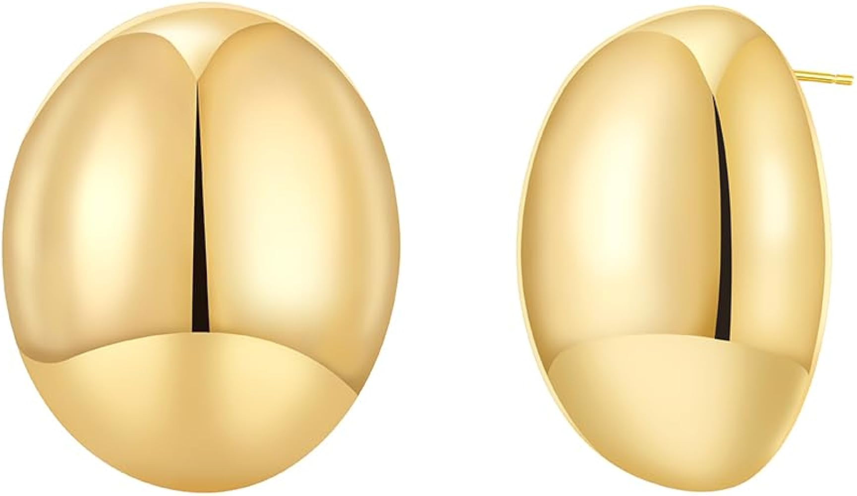 Apsvo Chunky Gold/Silver Hoop Earrings for Women, Statement Earrings Hypoallergenic Gold Plated E... | Amazon (US)