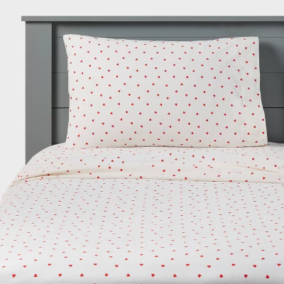 Kids' Heart Cotton Sheet Set - Pillowfort™ | Target