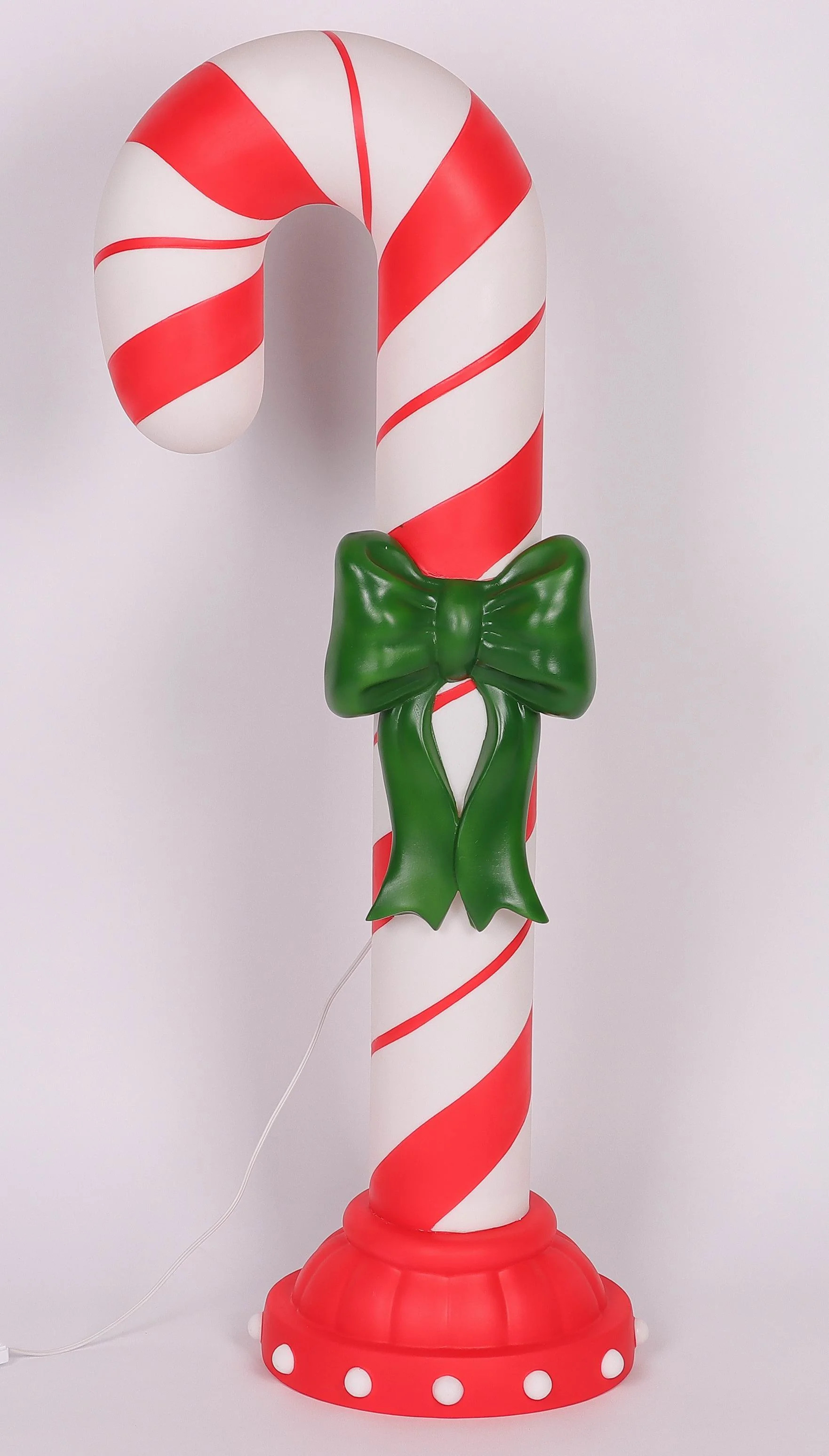 Lighted Plastic Blow Mold Candycane Christmas Decoration, 42 in, Multi-Color, by Holiday Time | Walmart (US)