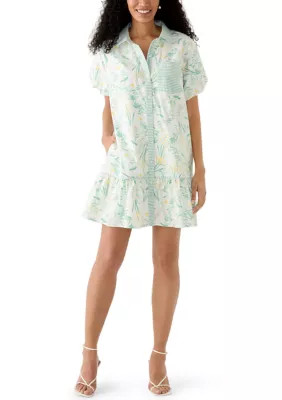 Crown & Ivy™Women's Short Sleeve Flounce Shirtdress | Belk