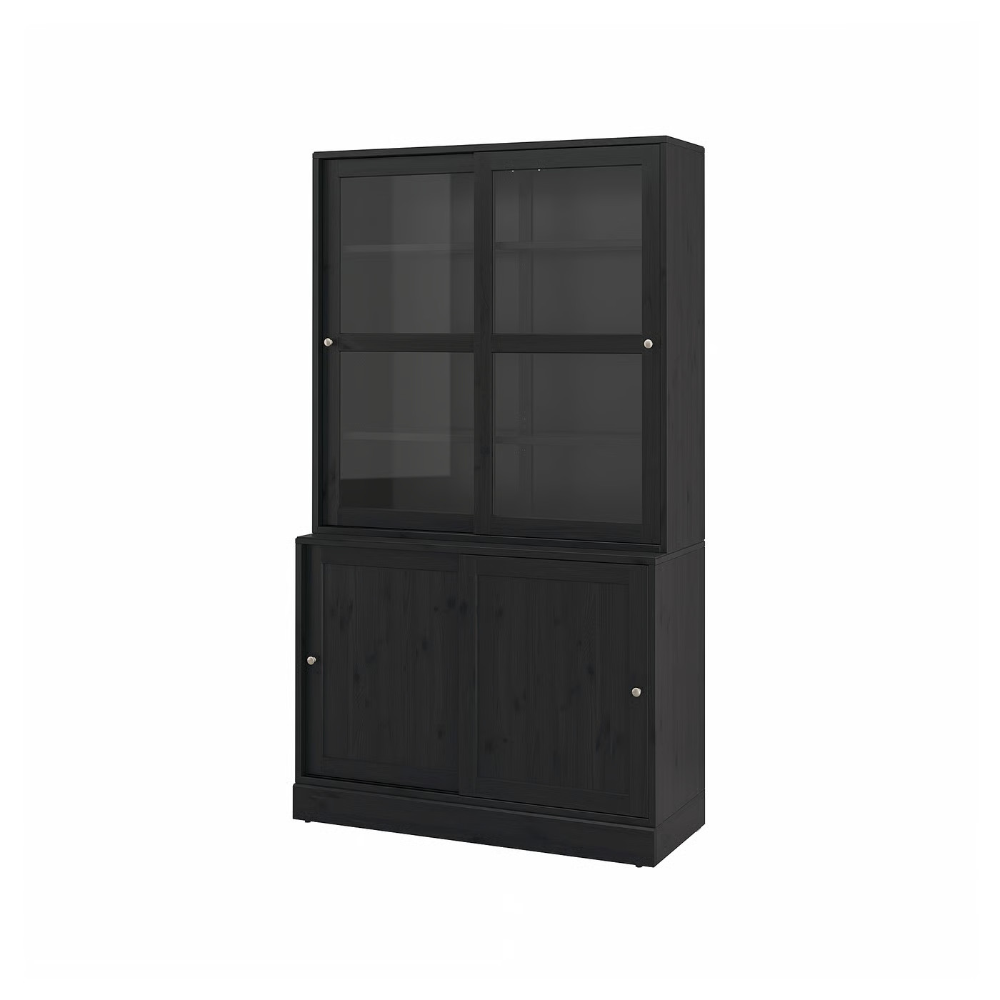 HAVSTA Storage with sliding glass doors, black, 47 5/8x18 1/2x83 1/2 " | IKEA US