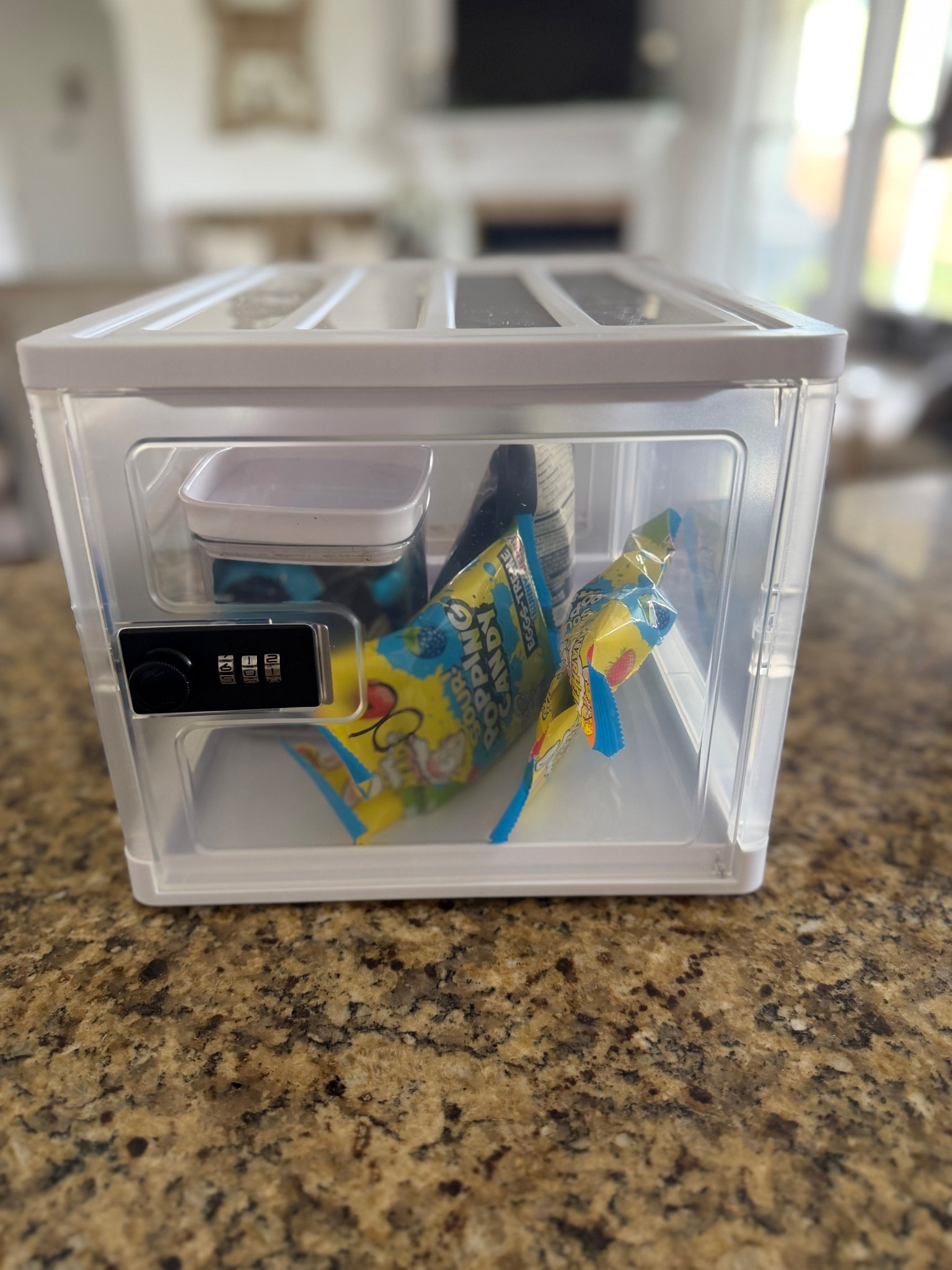 Had to get a little box to lock all the candy in our house away from the kids. It’s only $26 and technically yes, they could break it open but they would be in tons of trouble. Now they have to ask for candy  instead of gorging when I’m not paying attention. 🤣

#LTKKids #LTKSaleAlert #LTKHome