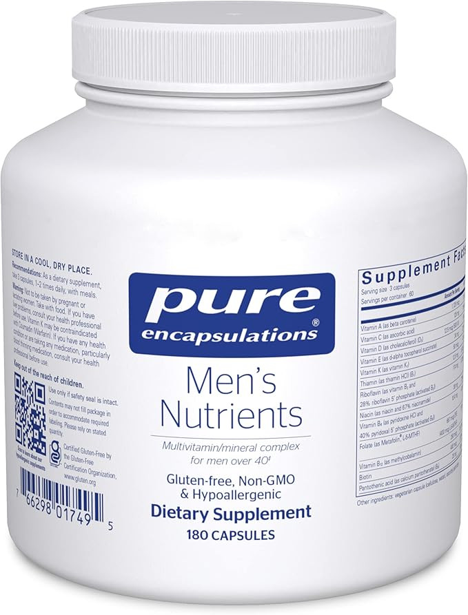 Pure Encapsulations Men's Nutrients - Multivitamin Mineral Supplement to Support Energy, Enduranc... | Amazon (US)